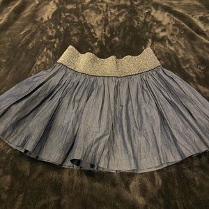 Brand New skirt- jeans/ silver - SIZE SMALL